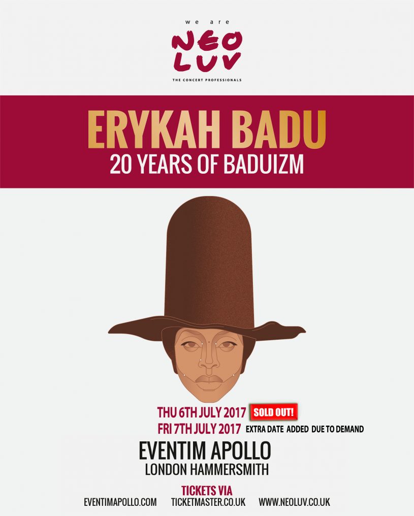 Erykah Badu Coming to London